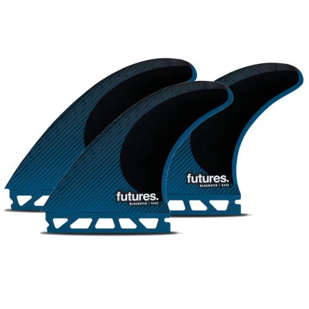 FUTURES Thruster Fin Set R8 Blackstix Rake L