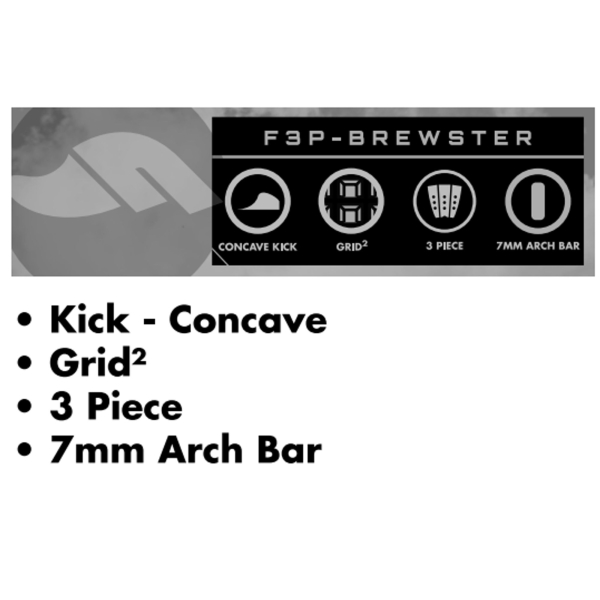 FUTURES Traction Pad Surfboard Footpad 3pcBrewster