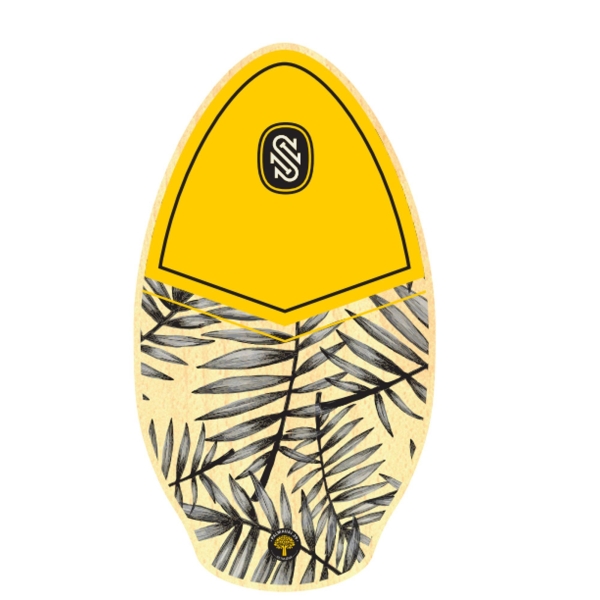 Skimboard SkimOne 39  100cm Palmaui Gelb Schwarz