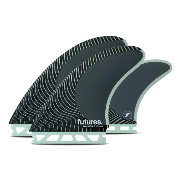 FUTURES Twin +1 Tri Fin Set Blackstix